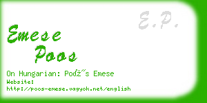 emese poos business card